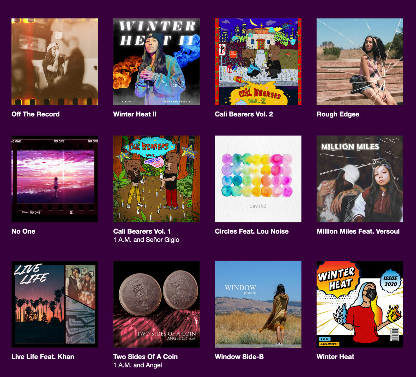 Musical works by Cassidy G-Barrera under 1 A.M.